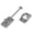 Gray, variant on RV Designer E235 Plastic T-Style Entry Door Holder - White, 6"