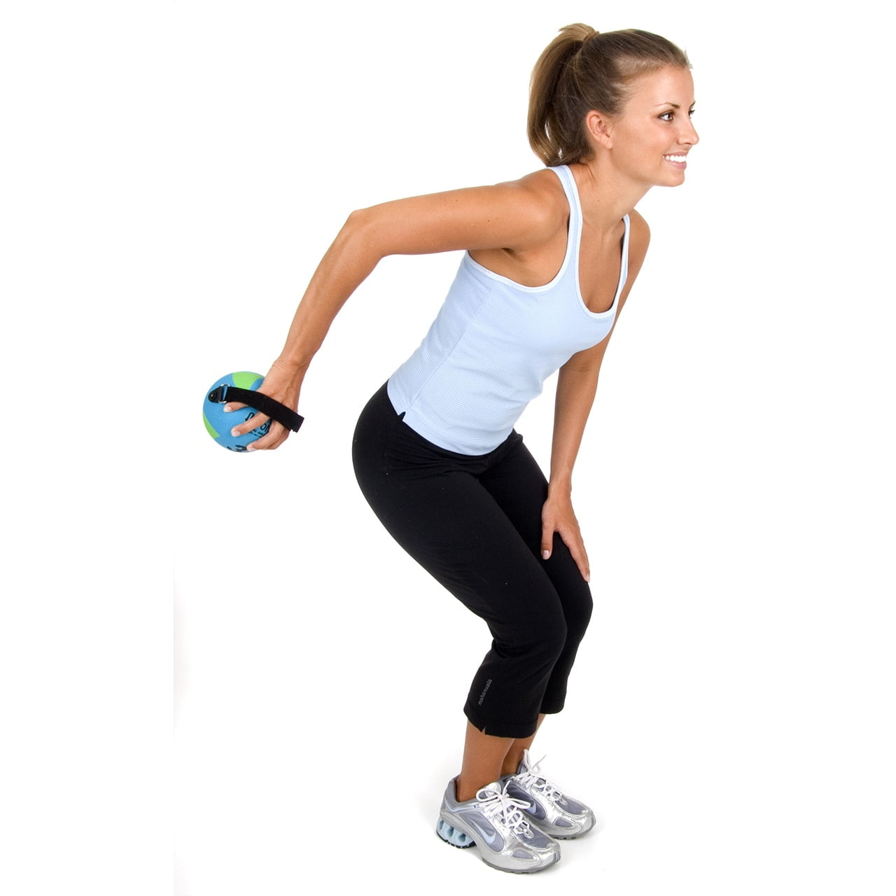 AGM Group 35943 5 in. Power Yoga-Pilates Weight Ball - Teal-Orange