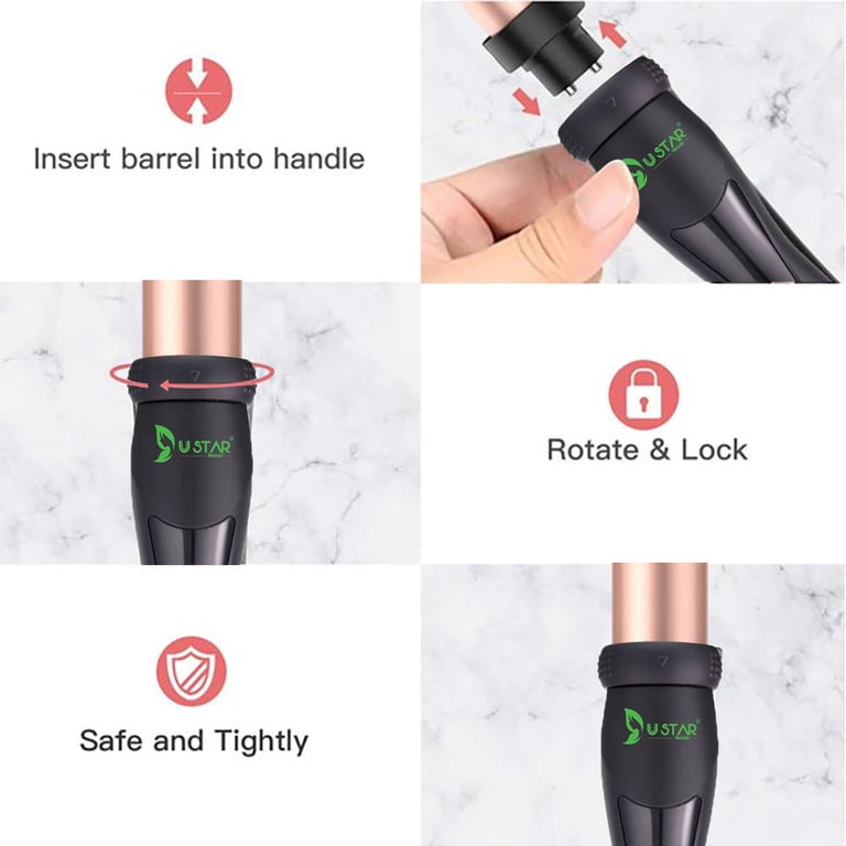 Bestope 6-in-1 Curling Iron Set with LCD Display, Rose Gold photo 8