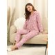 thumbnail image 2 of Conjuntos de pijama para mujer Ropa de dormir de manga larga Traje de noche suave para mujer Conjuntos de salón Pj Rosa M, 2 of 6