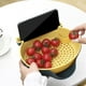 thumbnail image 4 of PP Colander Portátil Doble Capa Caja de seguridad Cocina Cocina Drenaje Cesta Fruta Lavado Accesorios Accesorios con Soporte Teléfono Azul Oscuro Scienceny HA011948-01, 4 of 7