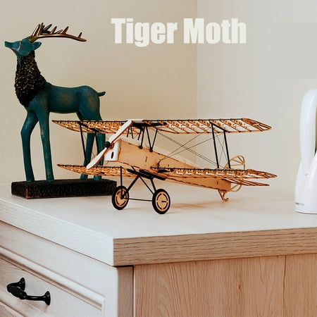 Tiger Moth Airplane (Dancing Wings Hobby VX10 1/18 De Havilland Tiger Moth 400mm Wingspan Wooden Static Airplane Model Craft Wood Furnishing Gift for Children and)