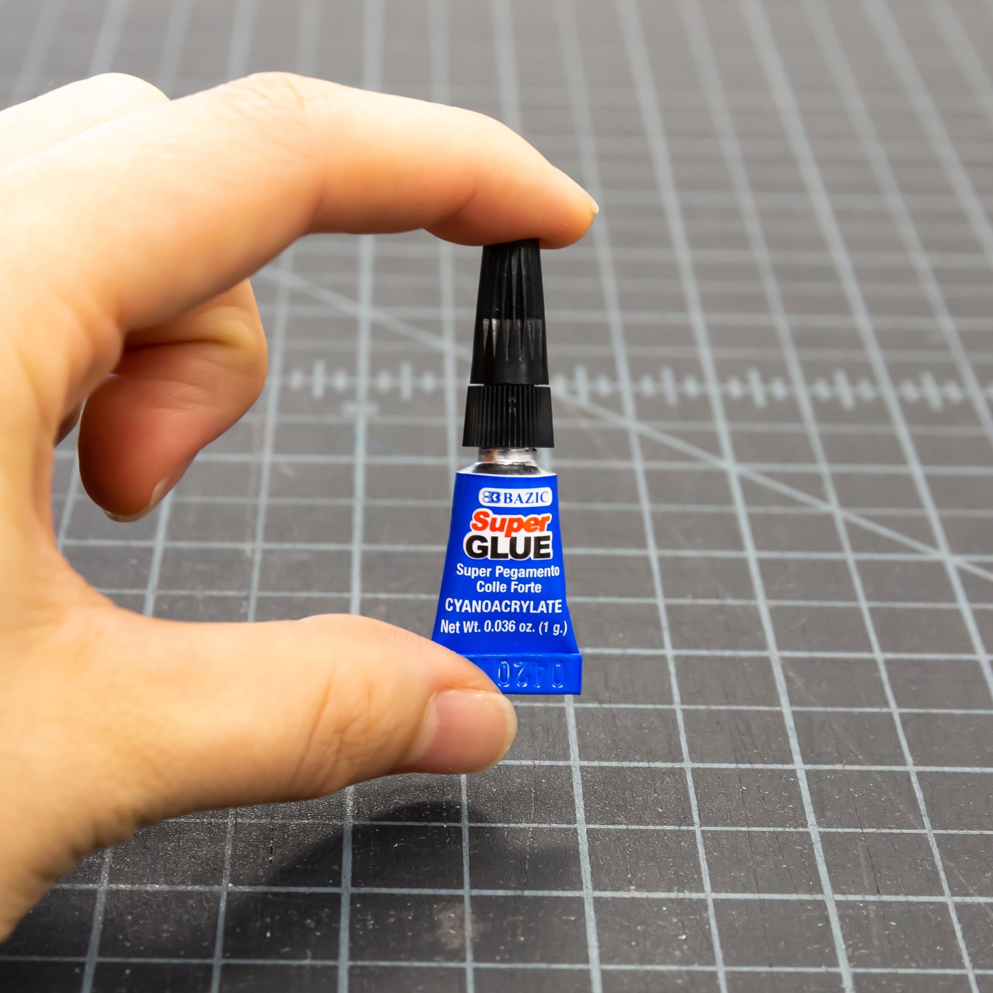 BAZIC Single Use Super Glue 1g/0.036 Oz, Clear Adhesive (6/Pack), 24-Packs