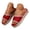 Red, variant on Women Wedge Sandals for Women Platform Wedges Low Chunky Heel Double Strap Beach Shoes Comfortable Non Slip Slides Open Toe Flat