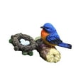 thumbnail image 2 of pitrice Miniature Bird Statue Arts Crafts Bird Animal Model Ornament Decor 2Pcs B, 2 of 8