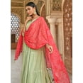 thumbnail image 6 of Janasya Indian Women's Pastel Green Cotton Solid Kurta with Pant and Dupatta, 6 of 7