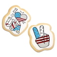 thumbnail image 3 of Corso's Cookies Color-a-Treat™ Patriotic Cookie Coloring Kit, 12 oz., 6 Pre-Baked Cookies and 4 Edible Food Coloring Markers, Baked, 3 of 6