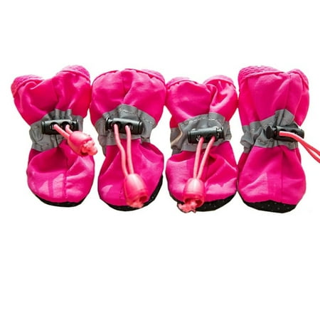 Dog Shoes for Large Medium Small Dog - Boots & Paw Protectors Warmer for Outdoor Walking  Indoor Hardfloors Anti-Slip Sole