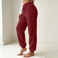 thumbnail image 2 of Kezqiaxn Pajama Pants Women Fashion Fleece Elastic Waist Stretch Lounge Pants Winter Pj Pants Womens Clothes 2026 Wine S, 2 of 8