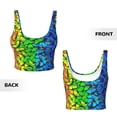 thumbnail image 5 of Kdxio Multicolored Butterflies Print Workout Crop Tank Top for Women Racerback Yoga Tank Tops Athletic Sports Shirts Exercise Undershirts, 5 of 9
