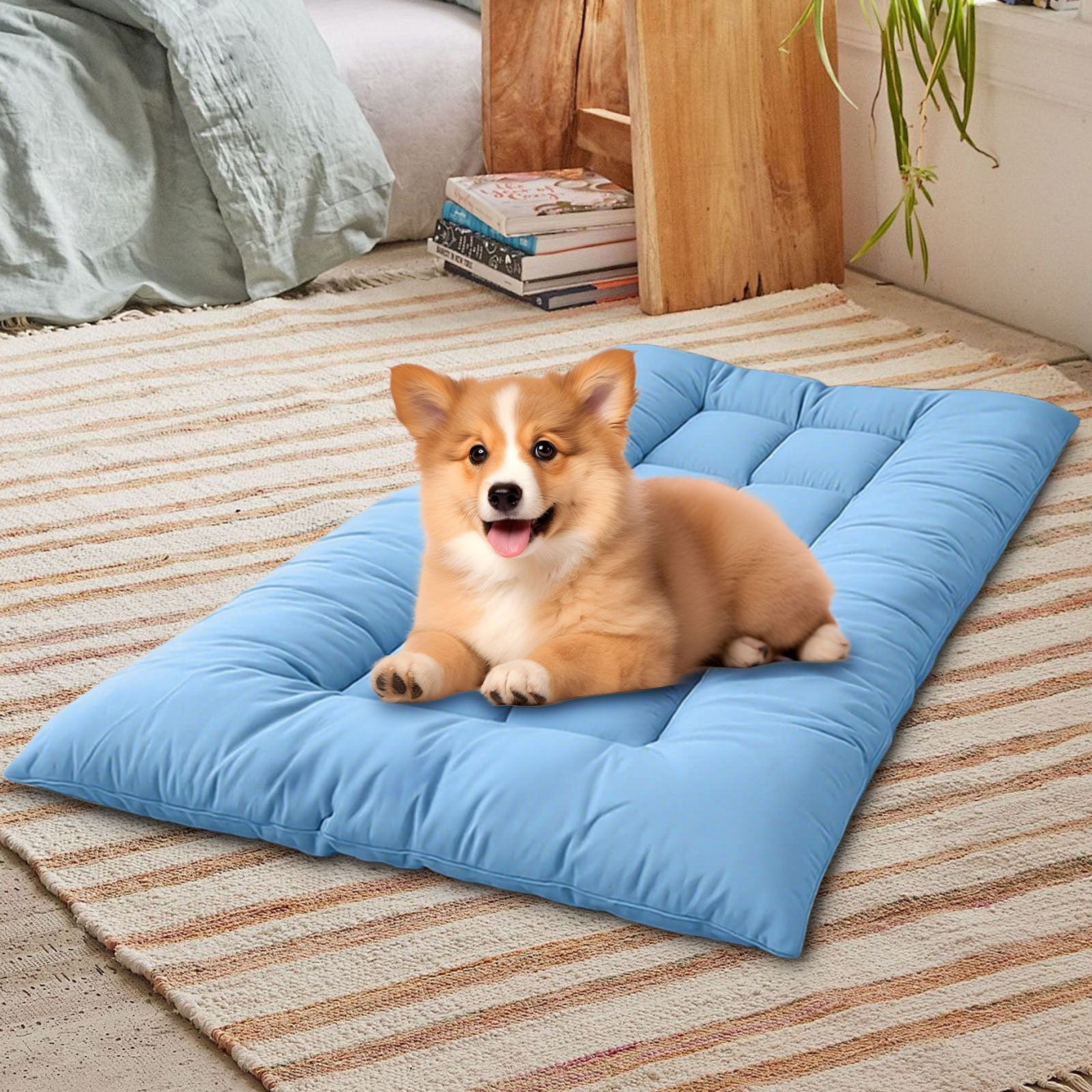 HengDidi Extra Large Cooling Pet Mat for Dog Sofa Bed - Soft Thick Polyester Non-Slip Base Versatile Year-Round Comfort Summer Relief