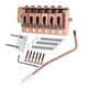 thumbnail image 2 of Guitarra Tremolo Bridge Roller Saddle Tailpiece Set Parts Cobre rojo shamjiam Sistema de puente de trémolo de guitarra, 2 of 9