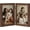 Brown, variant on Double 7x5 Picture Frame Horizontal, White | Engineered Wood Bifold Photo Frame with Plexiglass, Fits 2 7x5 Pictures for Tabletop Display, 1 Pack