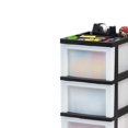 thumbnail image 3 of 4-Drawer Storage Cart with Organizer Top and Smooth-glide Casters for Offices, Hobby Rooms, Dorm Rooms, Black, 3 of 5