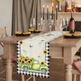 thumbnail image 2 of Table Runners 90 Inches Long Dress Scarves, Sunflowers Farmhouse Coffee/Dining/Kitchen Table Runner for Living Room, Spring Farmhouse Country Truck Leaf Black Plaid 13x90 Inch, 2 of 9