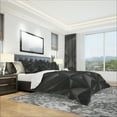 thumbnail image 1 of Designart 'Deep Black Geometric Crumpled' Modern Bedding Set - Duvet Cover & Shams, 1 of 4
