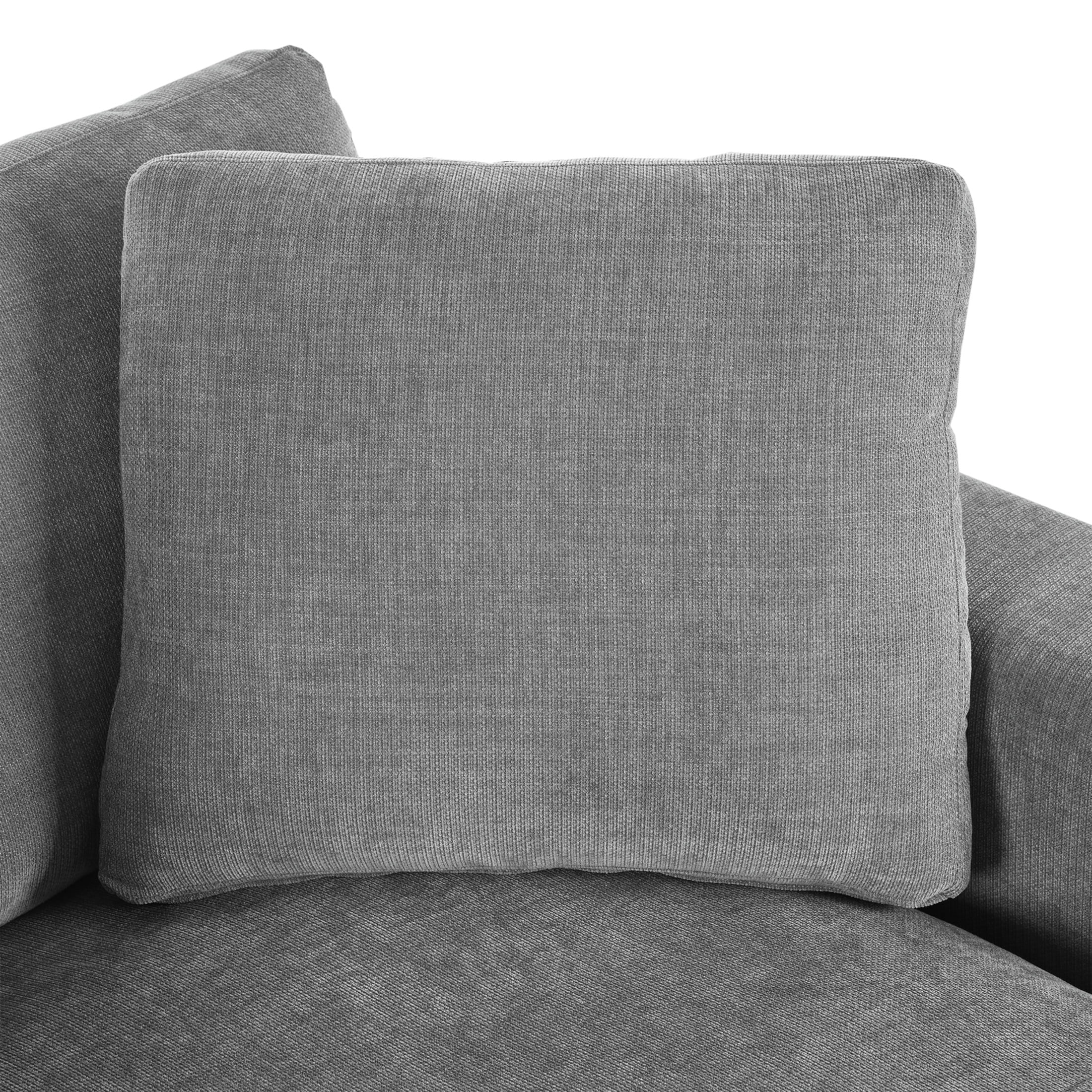 Christopher Knight Home 70.9" Classic Oversized Chaise Lounge Chair, Plush Fabric with Durable Frame, Gray