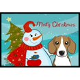 thumbnail image 1 of Carolines Treasures BB1859MAT Snowman avec Beagle Tapis Intérieur & Extérieur, 18 x 27 Po., 1 of 1