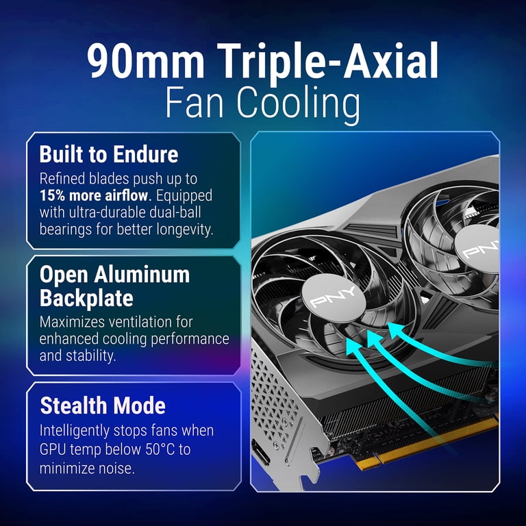 PNY NVIDIA GeForce RTX™ 5070 Ti OC Triple Fan, Graphics Card 16GB