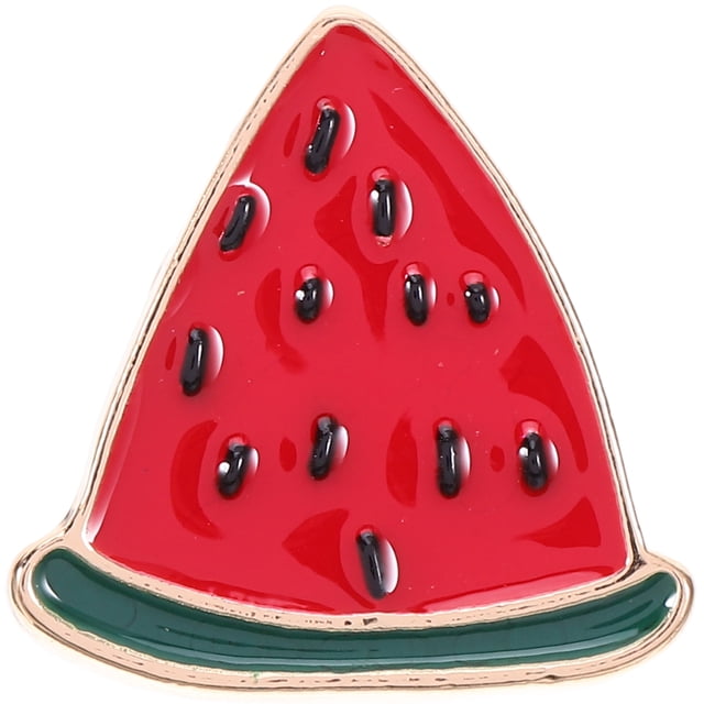 Broche de sandía adorable, broche divertido con etiqueta de fruta de simulación, broche con elegante patrón de sandía