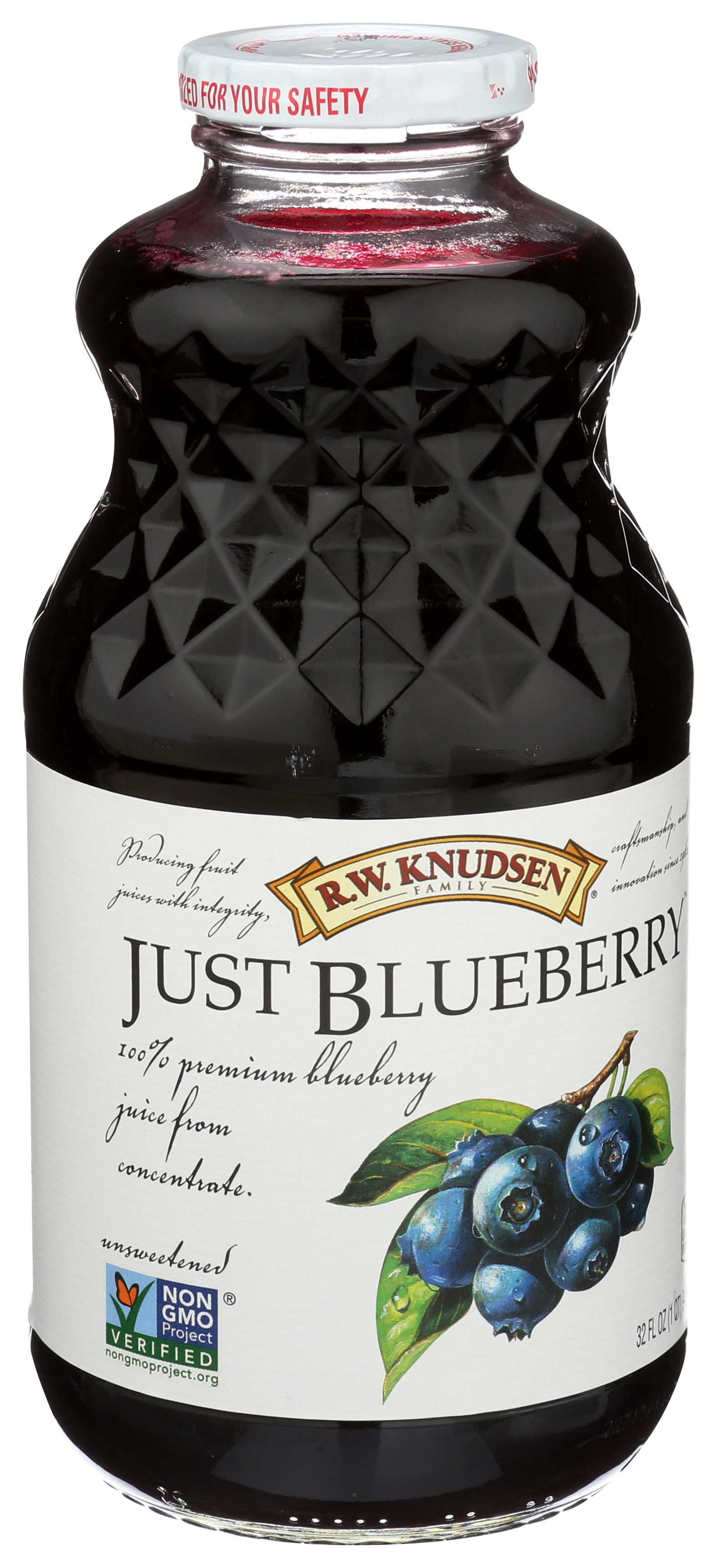 (Pack 6)Just Blueberry Juice, 32 ounces.