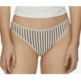thumbnail image 2 of Calvin Klein Cotton Form Thong Underwear, Beige strips, Large, 2 of 2