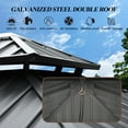 thumbnail image 3 of Howsvn 10 x 10 ft. Patio Cedar Wood Gazebo, Outdoor Double Roof Hardtop Wooden Gazebos with Curtains and Netting for Backyard, Deck, 3 of 11