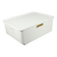 thumbnail image 6 of unbranded  Japanese Storage Box Kitchen Shelves Basket Containers with Lids White, 6 of 8
