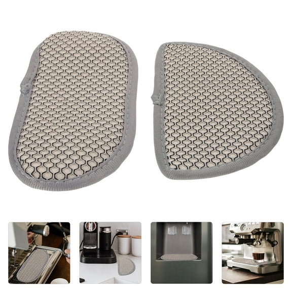 Baluue 2Pcs Refrigerator Drip Catcher for Water Tray Absorbent Mat with Anti Skid Feature