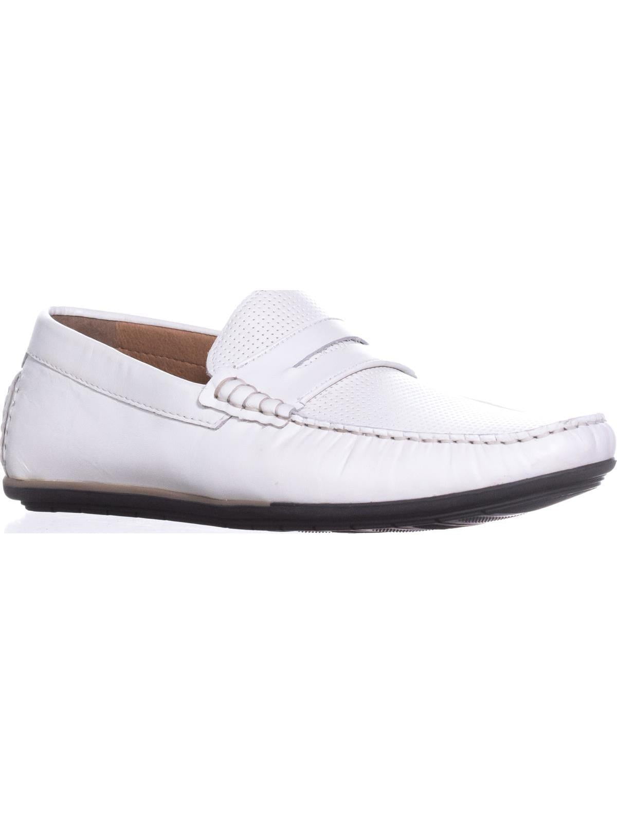 Womens A35 Mens Will Perforated Penny Loafers, White, 9.5 US - Walmart.com