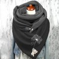 thumbnail image 2 of Yuanlong Winter Scarves Double-Layer Triangle Buckle Floral Cartoon Printed Scarf Winter Outdoor Sports Warm Soft Neckwear, 2 of 3