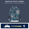thumbnail image 5 of FORMRS Unisex School Backpack 17" Student Travel Bag with Laptop Compartment, Light Blue Geometric Pattern, 5 of 7