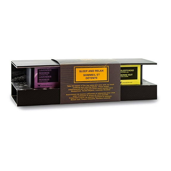 Tea Square Sleep and Relax Tea Gift Set Loose-Leaf 3 Flavors 1 Gift