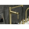 thumbnail image 4 of Kingston Brass KS4707DL Concord Deck Mount Pot Filler Faucet, Brushed Brass, 4 of 8