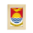 thumbnail image 1 of Kiribati Oceania National Emblem Escritorio de madera Arte Pintura 5x7 pulgadas marco de foto foto, 1 of 4
