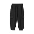 thumbnail image 4 of ZOYOEN Boys Cargo Sweatpants with Pockets- Straight Leg Baggy Casual Elastic Waist Kids Jogger Pants Black Size 9-10Years, 4 of 7