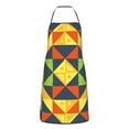 thumbnail image 1 of ZNDUO Square Triangle Geometry Pattern Apron, Adjustable Bib Soft Chef Aprons, 1 of 8