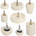 thumbnail image 1 of Drill Polishing Wheel, 8pcs Cotton Polishing Pad for Metal (Aluminum/Stainless Steel/Chrome/Alloy/Brass) Wood Plastic Glass Ceramic, 1 of 5