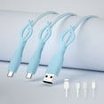 thumbnail image 1 of HaoXun 3 Pcs Silicone Data Cable Protector - Bend-Resistant & Break-Proof Charging Cable Head Guard Compatible with Android & iOS Devices, 1 of 6