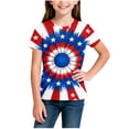 thumbnail image 6 of Freshbabe Children's Personalized Color Print Round Neck Independence Day Patriotic Short Sleeve T-Shirt, 6 of 6
