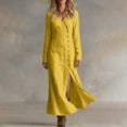thumbnail image 4 of Women's Casual Long-Sleeve Button Front Dress, 4 of 7