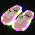 thumbnail image 2 of Sanlin 2020, zapatillas con luz LED, zapatillas para niños, sandalias de baño para bebés, chanclas para niños y niñas, zapatos para el hogarzhangyuxiangyellow smile+28-29size/16.5cm zhangyuxiang unisex, 2 of 2