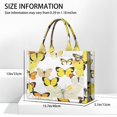 thumbnail image 3 of Large Capacity Tote Bag,Yellow Butterfly Pattern Handbag Fashion Luxury Tote Bag,15.7"x13"x 5.1" Inches,Laptop Compatible, 3 of 6