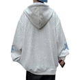 thumbnail image 4 of LMLYSoH Women Zip Hoodies Star Pattern Casual Long Sleeve Sweatshirt Jacket with Pocket for Autumn Streetwear, 4 of 5