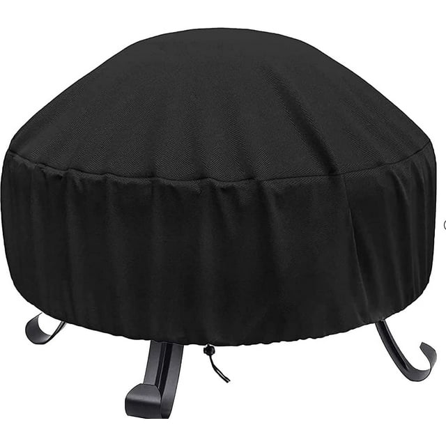 Heavy duty 420D Oxford fabric circular fire pit cover 85 * 40cm (diameter * height)
