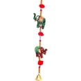 thumbnail image 5 of Indian Door Hanging Decorative Five Hand Painted Elephant Stringed Together with Beads and Small Bell, 5 of 5