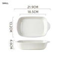 thumbnail image 2 of Rectangular Ceramic Double-Handled Baking Pan Household Use Oven Microwave Steak Baked Rice, 2 of 6
