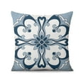 thumbnail image 2 of Blue Bohemian Flowers Pillow Covers Square Pillow Covers,Soft Pillow Cas Covers,linen Pillowcases Double-sided Printing for Sofa Couch Outdoor Decor,Pillowcases Set Of 2,18x18 Inches, 2 of 7
