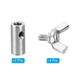 thumbnail image 3 of Unique Bargains 304 Stainless Steel 4mm Hole Wire Rope Clips, 2Pcs Wire Rope Clamp Fasteners Screws, Silver, 3 of 7