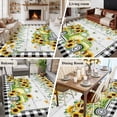 thumbnail image 5 of Area Rug for Living Room, Sunflowers Non-Slip Indoor Large Carpet for Bedroom/Dining Room, Spring Farmhouse Country Truck Leaf Wood Grain Washable Low-Profile Rectangle Floor Runner Rugs - 6 x 9 Ft, 5 of 7